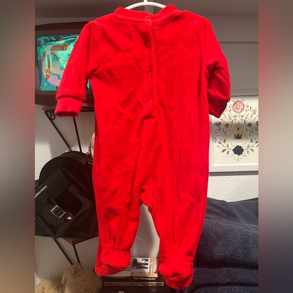 Disney Mickey My First Christmas Footie Pajamas Size 3-6 Months - Picture 2 of 3